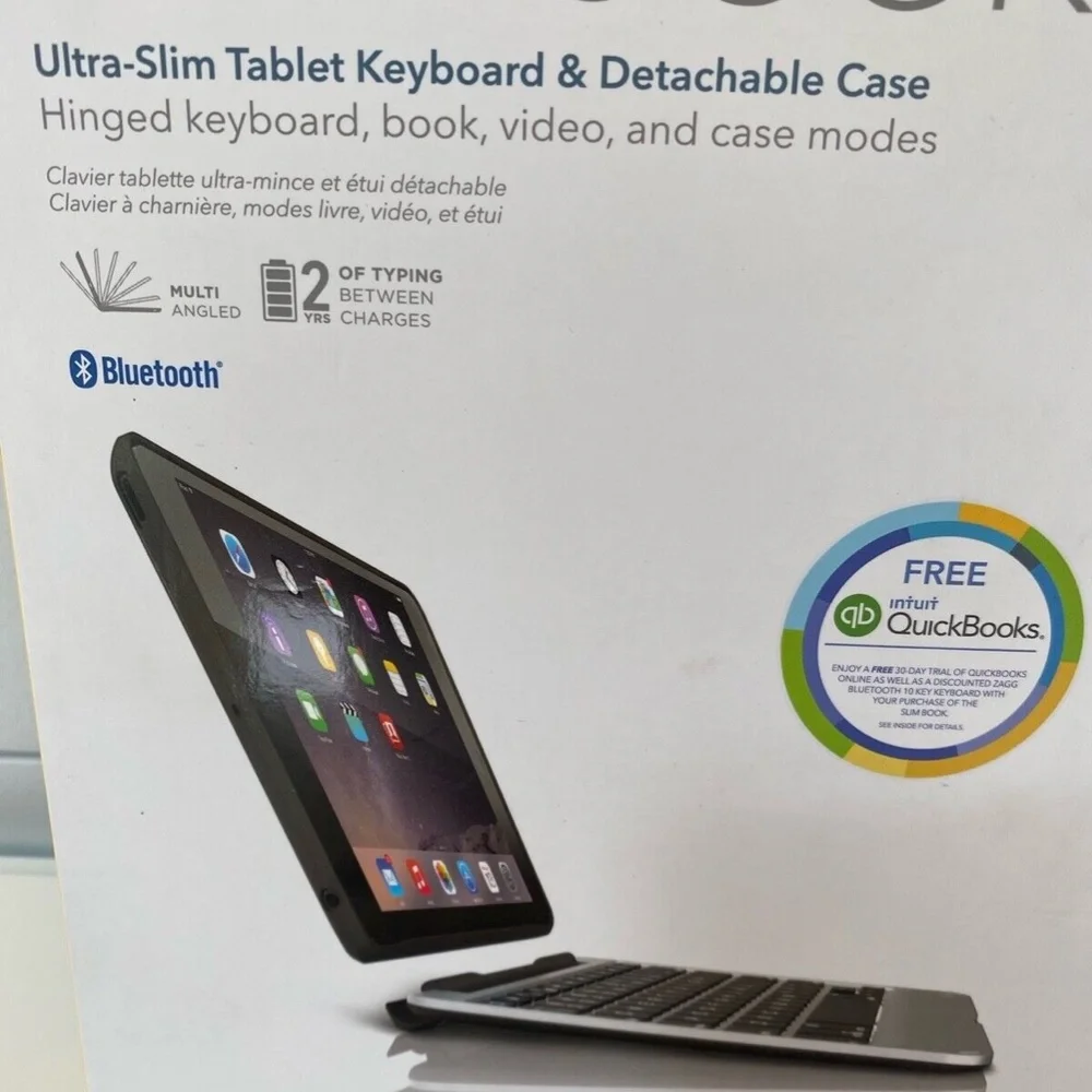 Zagg Ultra-Slim Tablet Keyboard & Detachable Hinged Case ipad mini 2/3